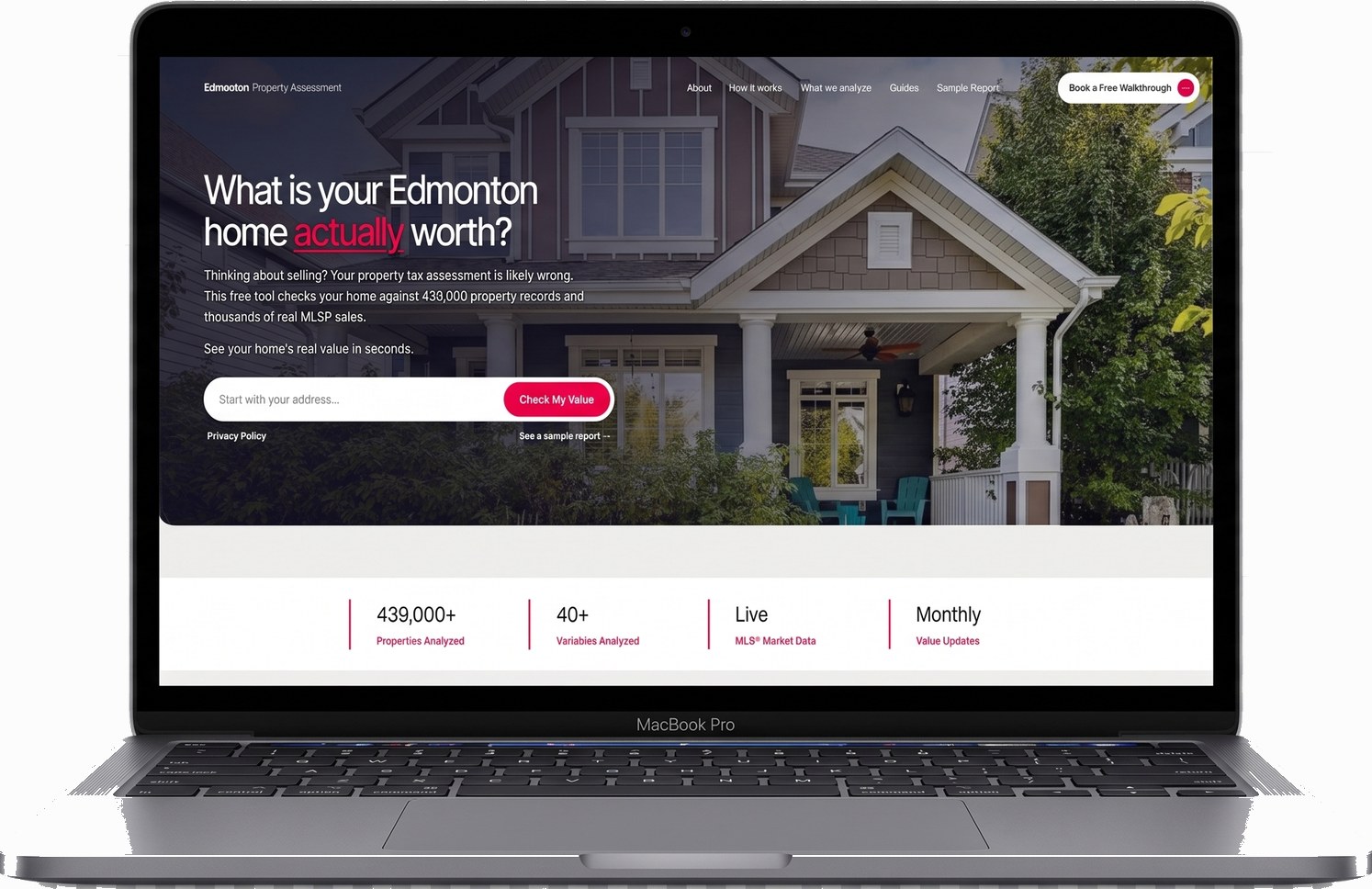 The Edmonton Property Assessment lead engine running on a laptop